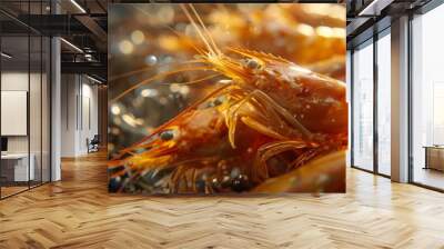 shrimp in water Wall mural