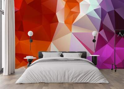 Abstract Color Polygon Background Design, Abstract Geometric Origami Style With Gradient Wall mural