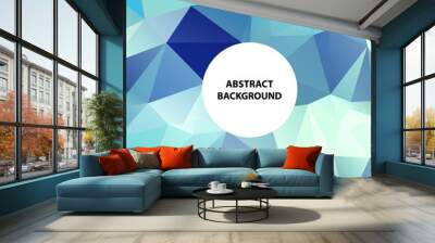 Abstract Color Polygon Background Design, Abstract Geometric Origami Style With Gradient Wall mural