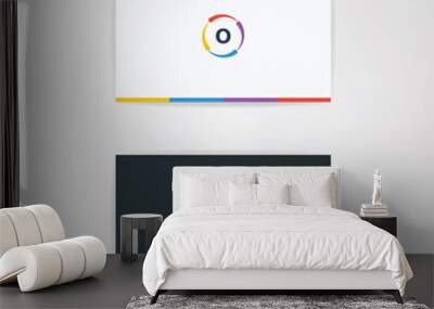 O Simple Alphabet Business Card Wall mural