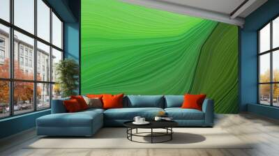 abstract green background, green Line pattern technology background, abstract background green gradient 2024 Wall mural