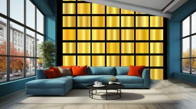 Premium gold gradients swatch set  Wall mural