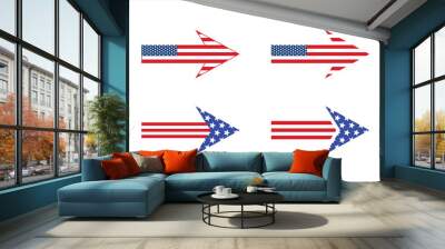 American Flag Arrow icon symbol design vector illustration template Wall mural