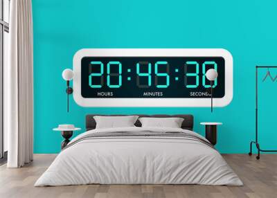 digital electric alarm clock Wall mural