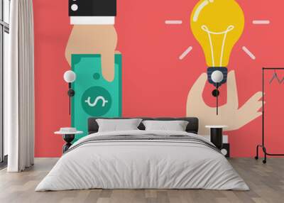 Idea trading for money Wall mural