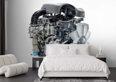 New car engine isolated, Full transparent PNG Wall mural