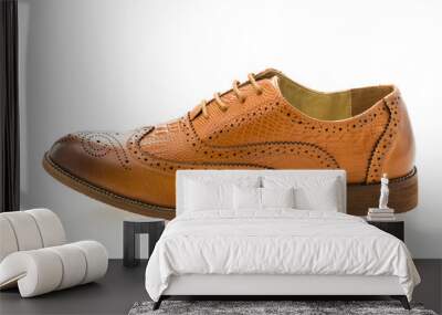 Brown leather shoes Wall mural