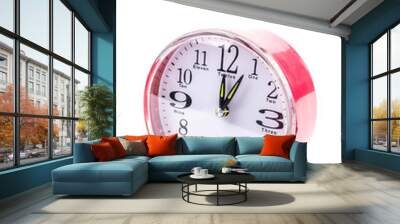 Clock isolated white background Wall mural