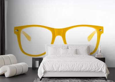 Colorful Eyeglasses isolated on white Wall mural