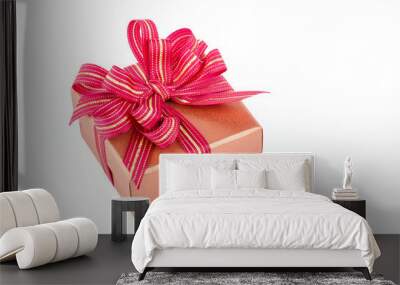 Gift box isolated white background Wall mural