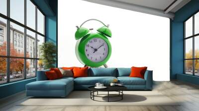 Green clock Wall mural