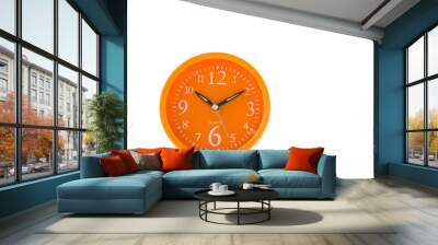 Orange alarm isolated on white background Wall mural