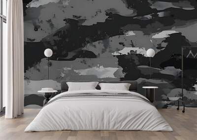 Urban camouflage texture with shades of gray and black for seamless wallpaper 4 Wall mural