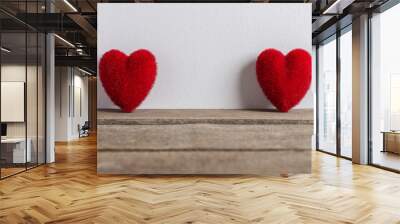 Valentines Day background with hearts. Wall mural