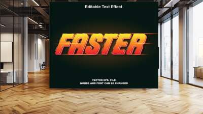 Faster 3d style editable text effect, faster text effect, faster 3d editable text effect template Wall mural