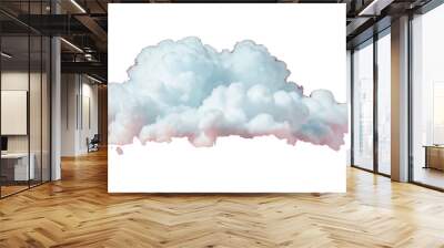 Vector realistic cutout clean cloud of smoke or fog. Fog or cloud on an isolated transparent background. Haze fog clouds on transparent background. Wall mural