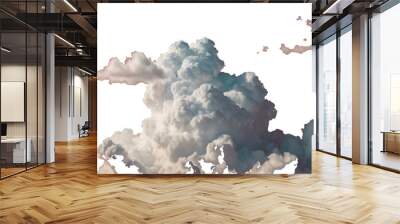 Vector realistic cutout clean cloud of smoke or fog. Fog or cloud on an isolated transparent background. Haze fog clouds on transparent background. Wall mural