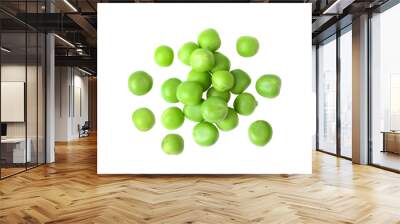 Green peas isolated on transparent png Wall mural