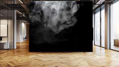 Abstract powder or smoke effect isolated on black background Wall mural