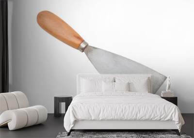 Metal spatula on a white background Wall mural