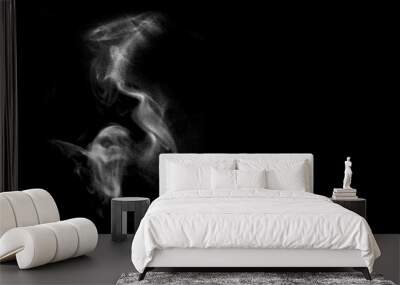 powder-shaped ghost on black background. Wall mural