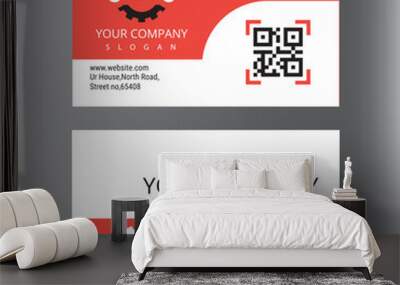 Proffessional corporate and modern business card design.Modern and clean business card design. Wall mural