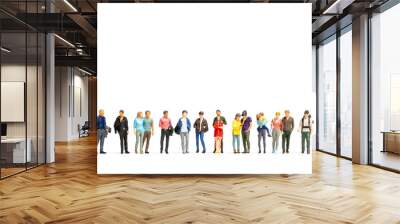 Group of Miniature people isolated on white background Wall mural