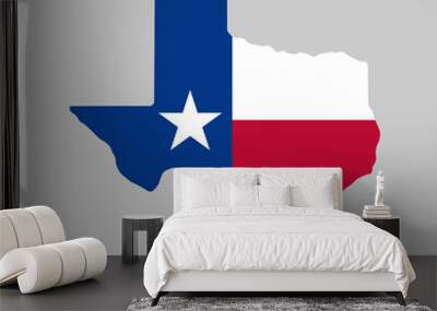 Vector Texas Flag Map Illustration Wall mural