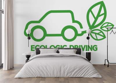 Ecologic Driving Concept Vector Illustration Wall mural