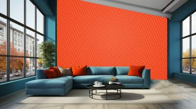 Abstract halftone geometric background,pop art background orange , Pop art style card Wall mural