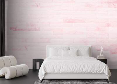 Empty Pink brick wall texture background in the bedroom at lovely. Brickwork stonework interior. Wall mural