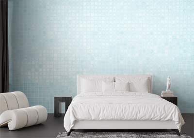 White or Blue ceramic wall and floor tiles abstract background. Design geometric mosaic texture for the decoration of the bedroom. Simple seamless pattern for backdrop advertising banner poster or web Wall mural