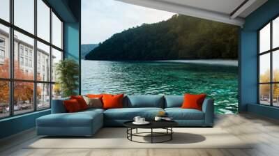 emerald green sea Thailand Wall mural