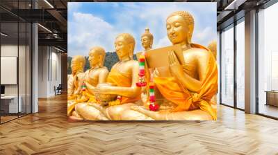 Golden buddha at Buddha Memorial park Wall mural