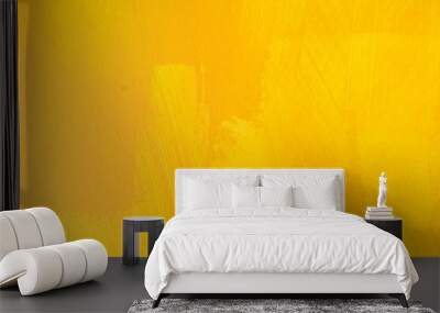 Abstract blurred yellow wall texture background, blank artistic yellow background Wall mural