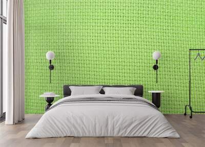 Abstract closeup green fabric texture background Wall mural