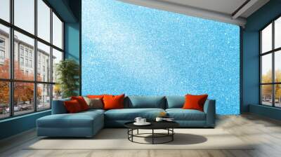 Abstract light blue glitter background, blank blue glitter pattern background Wall mural