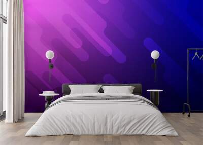 Abstract blue and purple graphics presentation digital background Wall mural