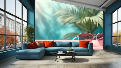 Summer concept, mockup style with copyspace, details, high resolution photography Wall mural