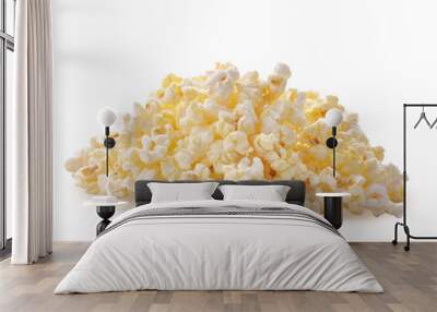 Sweet popcorn isolated on transparent. Wall mural