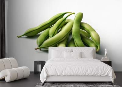 A bunch of fresh green beans with a shadow effect, Wall mural