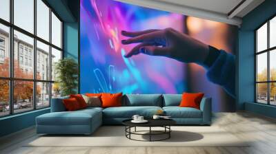 AI-enhanced sign language learning systems with interactive visual feedback Wall mural