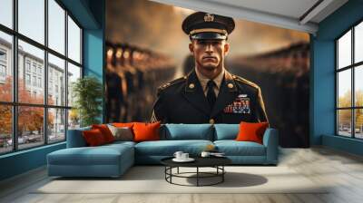 Person parade military army uniform Wall mural