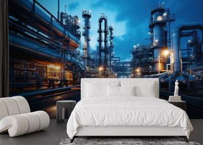 Pipes for petrochemical, gas and oil industries, furnace production lines thermochemical Wall mural