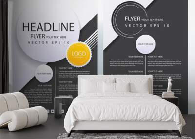 Abstract vector modern flyer brochure / annual report /design templates / stationery with white background in size a4 Wall mural