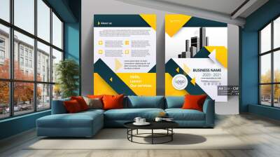 Abstract vector modern/ flyer design / brochure design template / annual report /book cover / corporate identity template /in an A4 page Wall mural