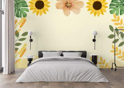 Yellow Brigh and Vibrant Background Design for Patter, Wallpaper Style Wall mural