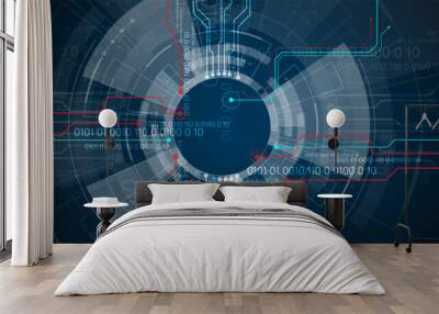 background image of technology communication network information circuit board Wall mural