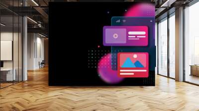 Media access template technology background image modern design For websites and mobile websites Wall mural