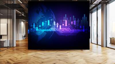 stock market and finance world concept background image Wall mural